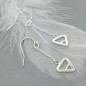 Pair of Sterling silver Triangle dangle earrings - Earth Element