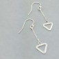 Pair of Sterling silver Triangle dangle earrings - Water Element