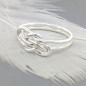 Double figure 8 knot ring in sterling silver