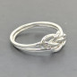 Double figure 8 knot ring in sterling silver
